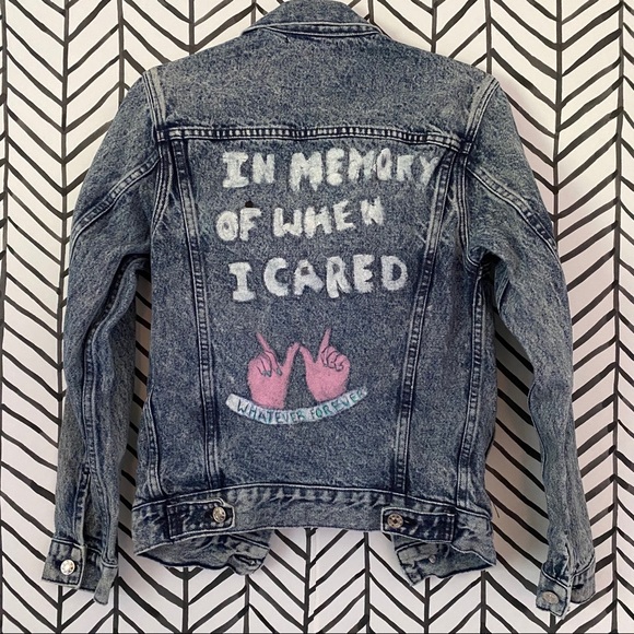 Brandy Melville Jackets & Blazers - Brandy Melville Acid Wash Grunge IDGAF Jean Jacket